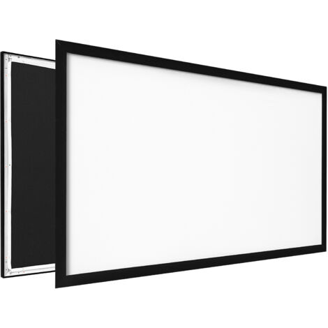 Écran de projection Mophorn 110 pouces 16:9 4K HD Cadre fixe pour home cinéma et utilisation en extérieur