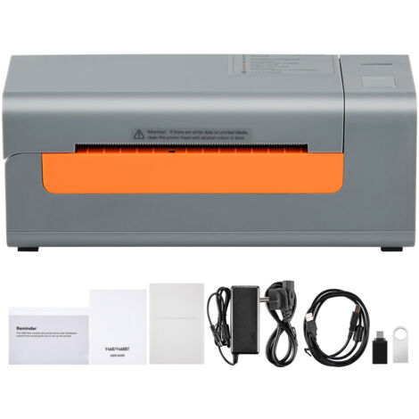 Mophorn – Imprimante d'étiquettes thermique 203 DPI 150 mm/s – Détection automatique – Compatible Windows/Mac/Linux – Pour étiquettes 4x6 (1/5)