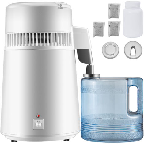Mophorn Distillateur d'eau pure Réservoir intérieur en acier inoxydable de 4 L, purificateur d'eau 750 W, distillateur d'eau filtrée avec bouteille de collecte pour bureaux et maisons (1/5)
