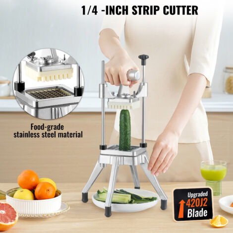 Hachoir à Légumes Pro Inox Avec 4 Lames - Coupe-frites Manuel 19.7 Pouces