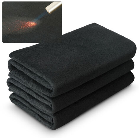 Couverture Soudage FLASLD Ignifuge 982°C - 22.9x30.5cm - Feutre Carbone Pour Grill, Poêle