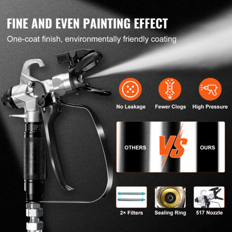 Mophorn Pulvérisateur de peinture sans air sur pied, pulvérisateur électrique haute efficacité 750 W 3000 PSI avec chariot, peinture fine et uniforme pour l'intérieur, l'extérieur, les meubles