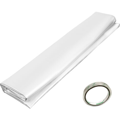Mophorn Film de serre  10x25 pieds, épaisseur 6 mil, polyéthylène résistant aux UV, plastique transparent pour le réchauffement, résistance supérieure