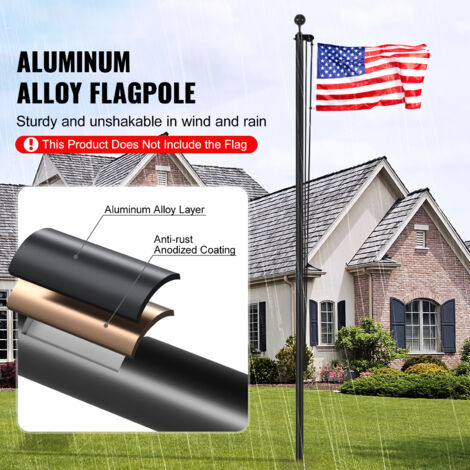 Lot De 2 Anneaux Pour Mât De Drapeau, Clips Anti-enroulement, Pivotants