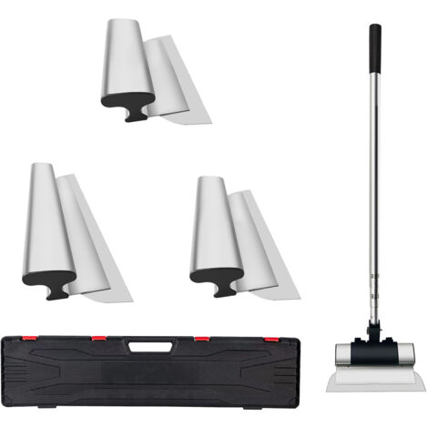 Mophorn – Ensemble de lames de lissage pour cloisons sèches 10/16/24 pouces – Couteau à enduire en acier inoxydable – Poignée ergonomique extensible (1/5)