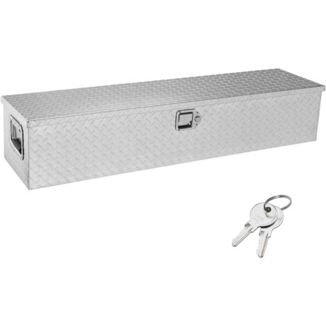 Mophorn – Coffre à outils en aluminium 48x15x15 pouces – Étanche et résistant à la rouille – Poignée ergonomique et serrure en acier inoxydable – Pour camion et remorque