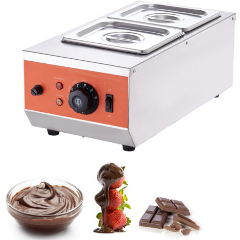 Mophorn – Machine à tempérer le chocolat double réservoir 9 lb – Acier inoxydable 304 – Contrôle de température 30-85℃ – Pour chocolat et crème