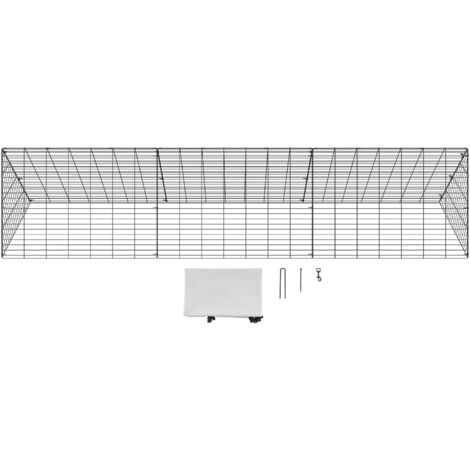 Mophorn – Tunnel pour poules 300 x 71 x 61,5 cm – Enclos portable pour poules, canards et lapins – Installation rapide – Matériau Q195