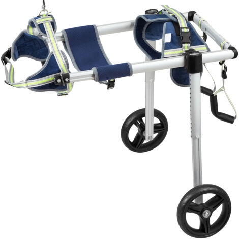 VEVOR Fauteuil roulant pour chien 2 roues pour pattes arrières, fauteuil roulant pour animaux de compagnie léger et réglable pour la guérison membres postérieurs des blessés, handicapés, paralysie, XS VEVOR Fauteuil roulant pour chien 2 roues pour pattes arrières, fauteuil roulant pour animaux de compagnie léger et réglable pour la guérison membres postérieurs des blessés, handicapés, paralysie, XS