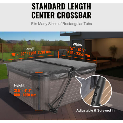 Housse Thermique Ronde Universelle De 208 Cm Pour Spa Gonflable - Housse Thermique Isolée Pour Spa Gonflable Avec Porte à Fermeture éclair - Housses De Spa D'extérieur - Isolation Supplémentaire Et