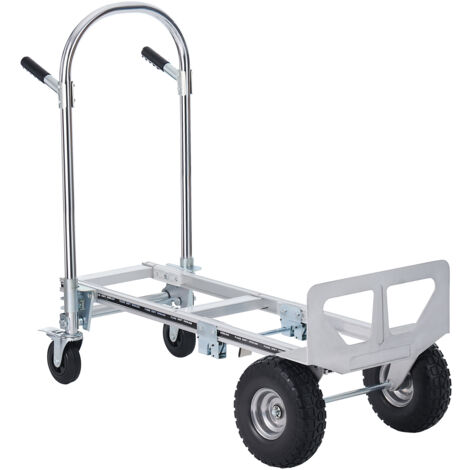 Chariot De Transport Pliable En Aluminium - Capacité 150 Kg - 6 Roues Caoutchouc - Idéal Pour Escaliers