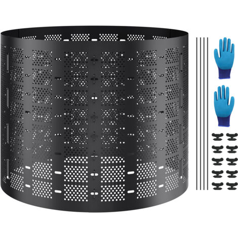 Mophorn – Composteur extérieur 220 Gal en HDPE – Système de ventilation optimisé – Dimensions 335 x 90 cm – Accélère la décomposition des déchets organiques