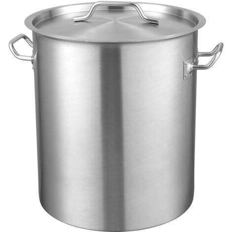 TheKitchenette Marmite XXL 10 L Acier Inoxydable Pro - Grande Casserole Induction Avec Couvercle Verre