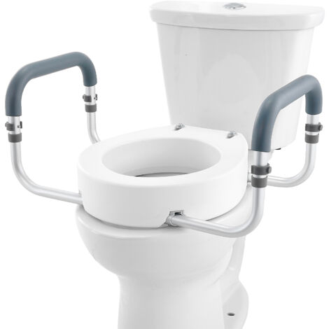 Mophorn – Siège de toilette surélevé 3,5 po – Capacité 300 lb – Accoudoirs rembourrés – Installation rapide – Compatible toilettes rondes