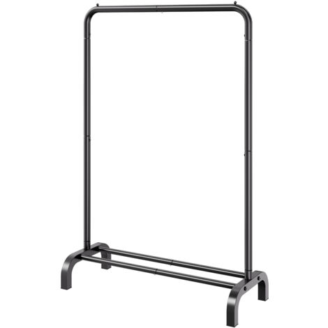 Mophorn – Portant à vêtements en acier au carbone 25,5mm – Base stable en U – Étagère inférieure pour chaussures – Rangement efficace chambre et buanderie