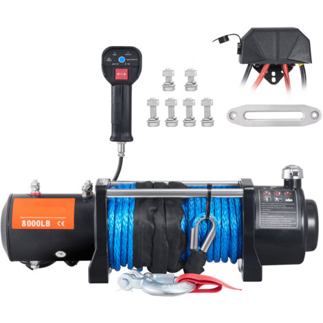 Treuil électrique 12V 200kg Avec Télécommande - IP67 étanche, Câble Acier 6m, Pour Voiture, Bateau, VTT, Sauvetage