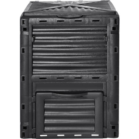 Mophorn Contenedor de abono para jardín de 80 galones, grande capacité Avec tapa supérieure et porte inférieure pour un usage facile. Léger, facile à emballer, sans BPA, crée rapidement sa fertilité.