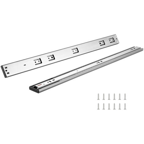 Mophorn Lot de 6 paires de glissières de tiroir de 609,6 mm. Rails de montage latéraux. Extension complète robuste. Rail en acier. Fermeture en douceur et silencieuse (1/5)