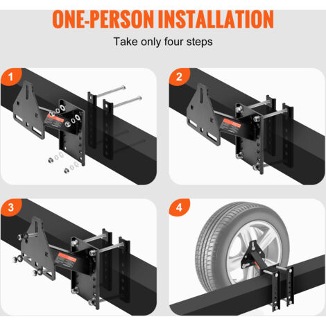 AXXHAUL 50214 Porte-pneu de secours pour pneus de reorque utilitaire