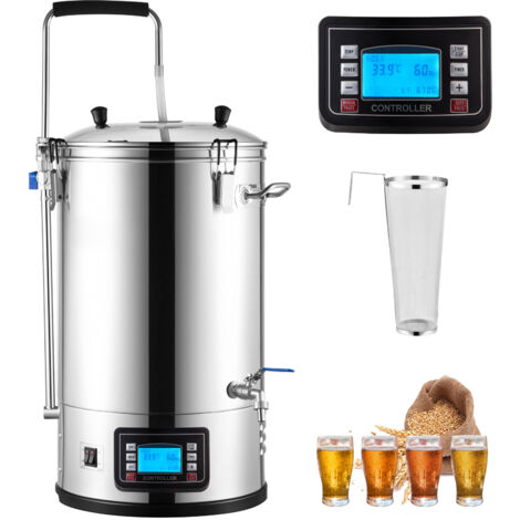 Mophorn Système de brassage électrique, 8 Gal/30 L, Brasseur de bière domestique tout-en-un avec panneau de mode automatique/manuel,puissance 100-2500W, température 25-100℃ (1/5)
