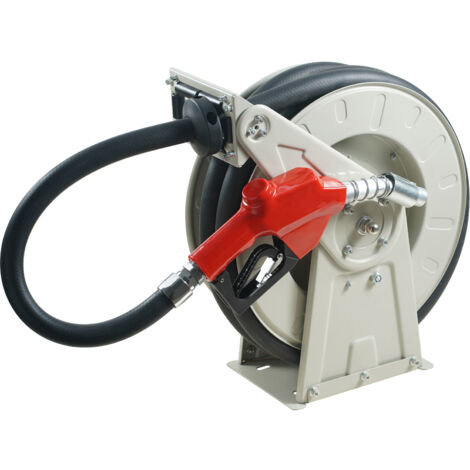 Mophorn – Enrouleur de tuyau de carburant 1 x 33' rétractable – Pour diesel et kérosène – Pression max 300 PSI – Construction acier au carbone durable
