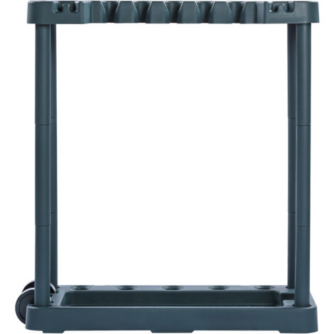Mophorn Organiseur d'outils de jardin, 10 emplacements, support de tour d'outils de jardin pour le rangement du garage, peut contenir des outils à long manche/râteau/balai/pelle, support en PP