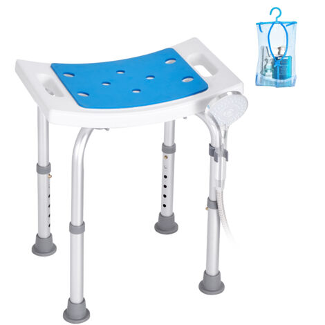 Mophorn – Chaise de douche réglable en hauteur 360-490 mm – Capacité de charge 158,8 kg – Antidérapante et ergonomique – Pour personnes âgées et handicapées