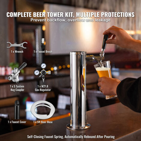ABOOFAN Poignée Robinet Bois Massif Pour Fût Bière - Accessoire Rustique Brassage Maison Et Bars Robinet Fût Bois élégant