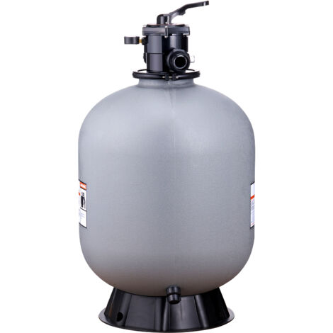 Mophorn Filtre à sable de 24 pouces, débit de 65 GPM, système de filtre à sable pour piscine hors sol avec vanne multi-ports à 7 voies, filtre, lavage à contre-courant, rinçage, recirculation