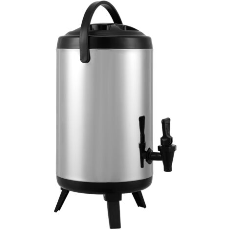 Mophorn Distributeur de boissons isotherme en acier inoxydable Mophorn, 2 gallons 7.6 L, distributeur de boissons chaudes et froides avec robinet, qualité alimentaire pour restaurants