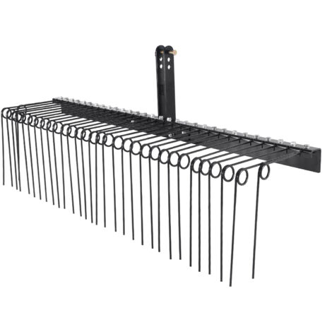 Mophorn Râteau de paysage remorquable 72", 32 dents en acier, déchaumeur pour tracteur, catégorie 1, attelage 3 points, entretien de la pelouse pour feuilles, paille, herbe