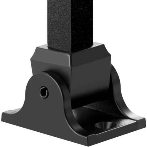 Mophorn Chaussures de balustre en alliage d'aluminium  Balustres carrés Balustre Spindles forgés pour escaliers Chaussures inclinées avec trous de vis pour utilisation (1/5)