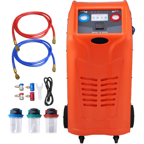 Mophorn Morphorn Fully Automatic Refrigerant Recovery Machine - Kit à double cylindre avec compresseur, balance électronique, filtre et réservoir de récupération pour R134A + R1234YF, seulement (1/5)