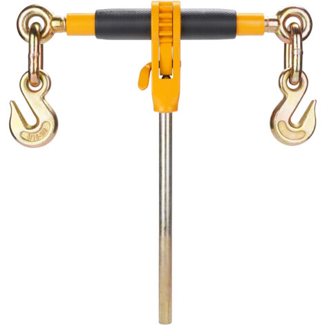 Mophorn Chaîne à cliquet Mophorn, 3/8"-1/2". Robuste, limite de 12 000 lb. Crochets G80. Poignée antidérapante pour économiser du travail. Pour camion à plateau, remorque. Ensemble de 4 pièces (1/5)