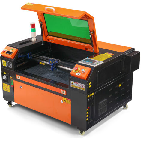 Mophorn Graveur laser CO2 60 W 400 x 600 mm 800 mm/s, découpeur laser avec assistance d'air à 2 voies, compatible avec LightBurn, CorelDRAW, AutoCAD, Windows, Mac OS, Linux pour bois, acrylique (1/5)