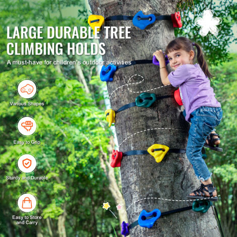 2 Poignées D'escalade Vert Foncé 24 Cm - Pour Mur D'escalade Enfant, Parcours Aventure Intérieur/extérieur