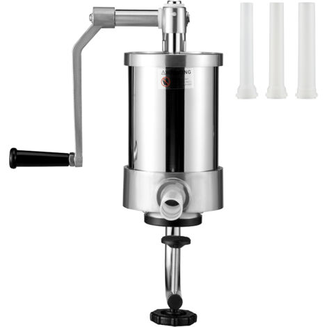 TONYSA Pistolet à Bœuf Séché, 1LB En Acier Inoxydable Avec 5 Buses De Formes Differentes Et Un Ensemble De Brosses De Nettoyage Machine A Saucisses Manuelle Pour Aliments Plats Ou Ronds 89760318