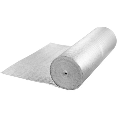 Mophorn Rouleau d'Isolation Réfléchissant Double, Barrière Radiante en Mousse, 3,2 Mm, 48 Po x 100 Pi, Feuille d'Aluminium Double Face, Bouclier Réfléchissant la Chaleur en Mousse EPE (1/5)