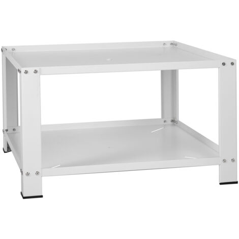 Mophorn Piédestal de buanderie avec étagère de rangement, 711L x 711L x 406H mm, support de base universel pour laveuse et sécheuse, capacité de 299 kg, plate-forme en acier robuste (1/5)