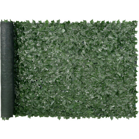 Mophorn Clôture de confidentialité en lierre, 1,5 x 3 m Écran mural vert artificiel. Avec dos en tissu maillé et joint renforcé. Décoration à feuille de vigne de haie artificielle pour jardins (1/5)