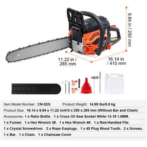 Loobiiny TarièRe à Essence 52cc Poteau Sol Trou Tourneur Rond Digger 2stroke Foreuse à Essence TarièRes Foret Outil Creuser Trou Terre Tariere Pour Perceuse Foret De Jardin