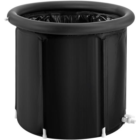 Mophorn Baignoire à glace, bassin de thérapie à eau froide de 85 cm pour athlètes, baignoire gonflable portable pliable de 330 L avec couvercle, baril de glace de récupération extérieur pour adultes