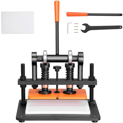 Mophorn Machine de découpe de cuir, découpeuse manuelle 10,2 x 4,7 pouces, course de pression 0,47 pouce, arbres de guidage doubles durables (1/5)