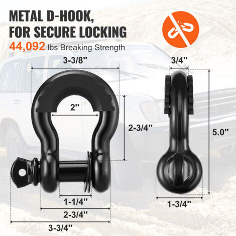 Manille souple 4x4 récupération hors route treuil corde synthétique dynamique câble manilles robustes voiture remorquage sangle remorque accessoires ATV - Léger et solide(1pc