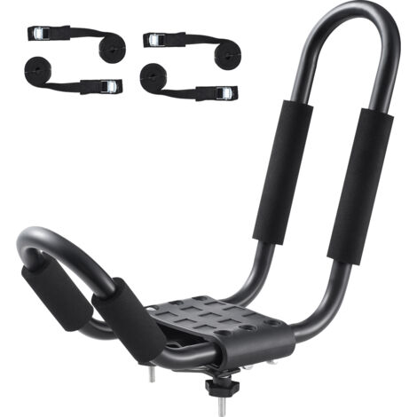 Lot De 2 Supports J-Bar Pour Kayak, Ski, Snowboard, Surf – Fixation Toit Voiture, Universelle Et Solide