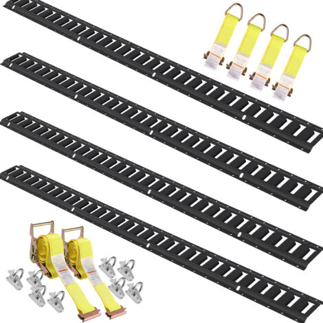 Mophorn – Kit de rails d'ancrage E-Track 5' – 18 pièces – Capacité 2000 lb – Acier inoxydable – Installation rapide – Personnalisable