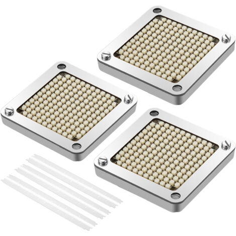Mophorn Lame de rechange et bloc poussoir pour coupe-frites, 1/4 po, 3 pièces (1/5)