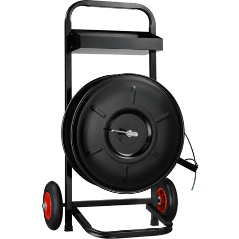 Chariot Distributeur De Bande De Cerclage Mobile - Capacité 80kg - Compatible Rouleaux 200mm Et 400mm Diamètre Intérieur - Pour Entrepôt, Atelier