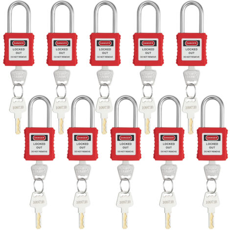 Kit D'étiquettes De Verrouillage Avec Cadenas - 2 Clés, Inviolable, Sécurité UK