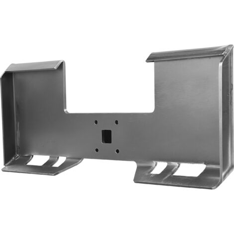 Mophorn 3/8"Plaque d'attachement pour skid steer - Plaque de montage avec récepteur d'attelage de 2,28" et attachement rapide pour chargeur, compatible avec Deere, Kubota, Bobcat, Mahindra